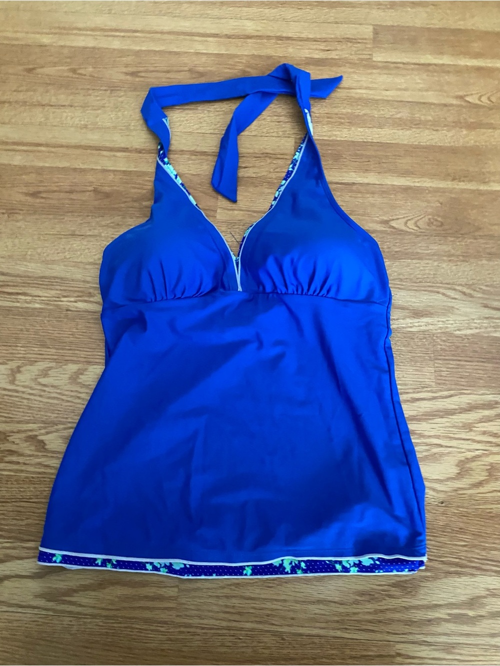 Royal Blue Halter Tankini Top